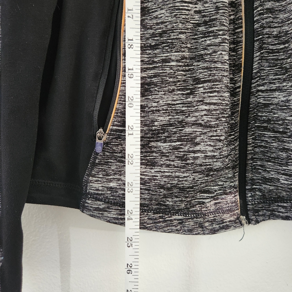 Tangerine Fitted Full Zip Athletic Jacket Grey & Black Women XLarge - Picture 12 of 16